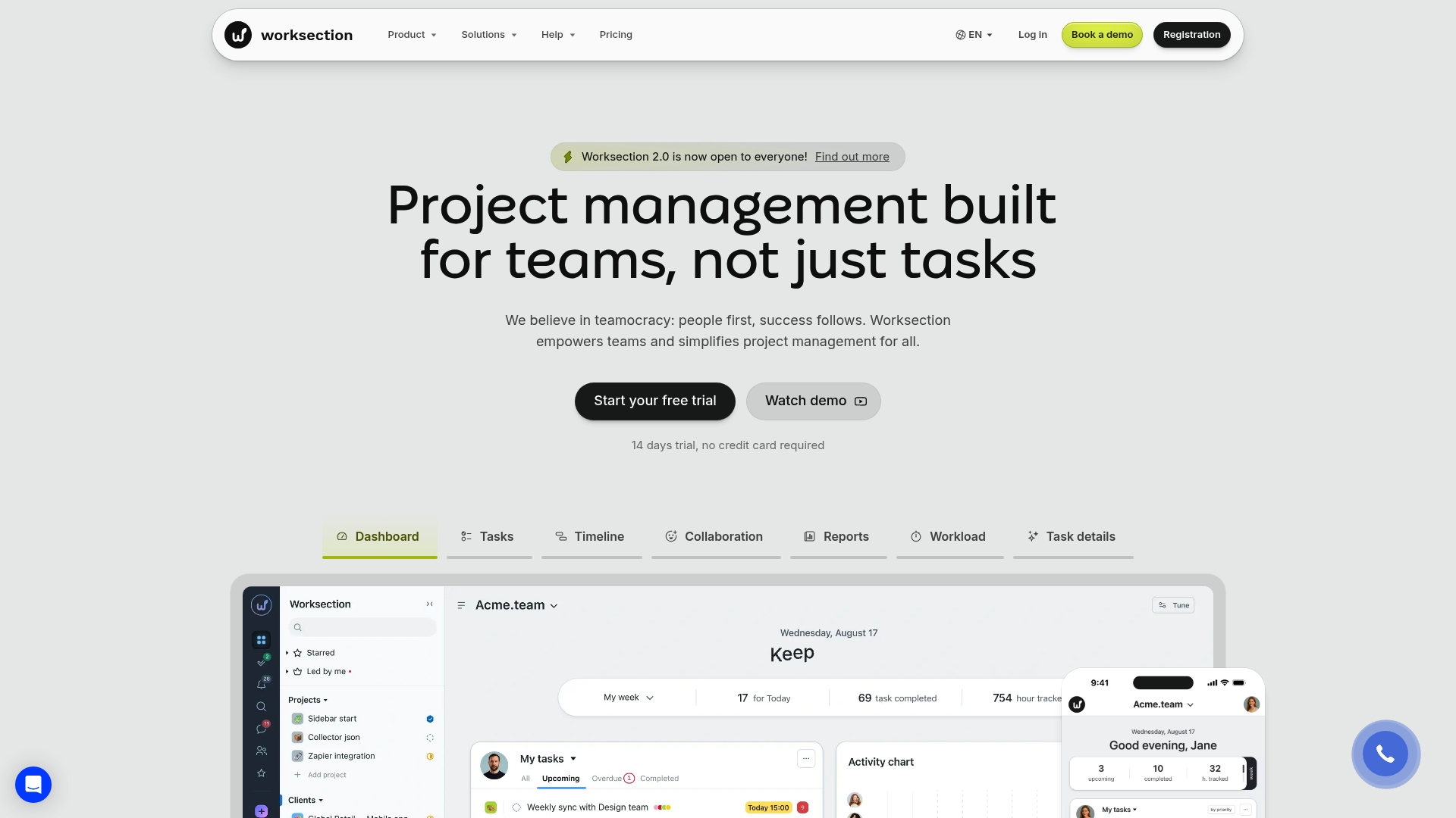 Worksection Homepage