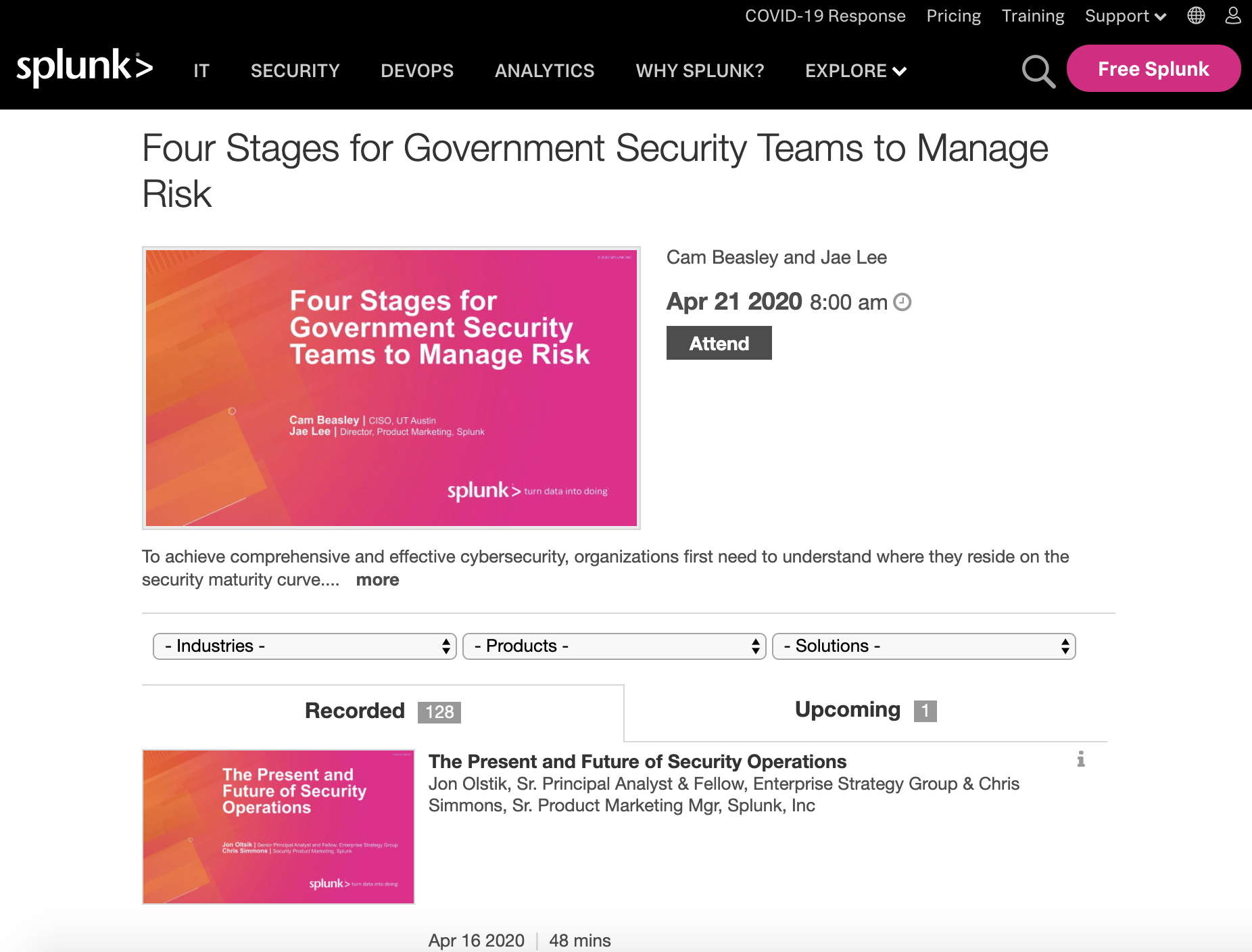 BrightTALK screenshot 2