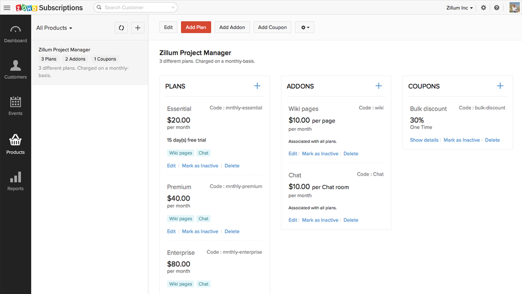 Zoho Subscriptions screenshot 4