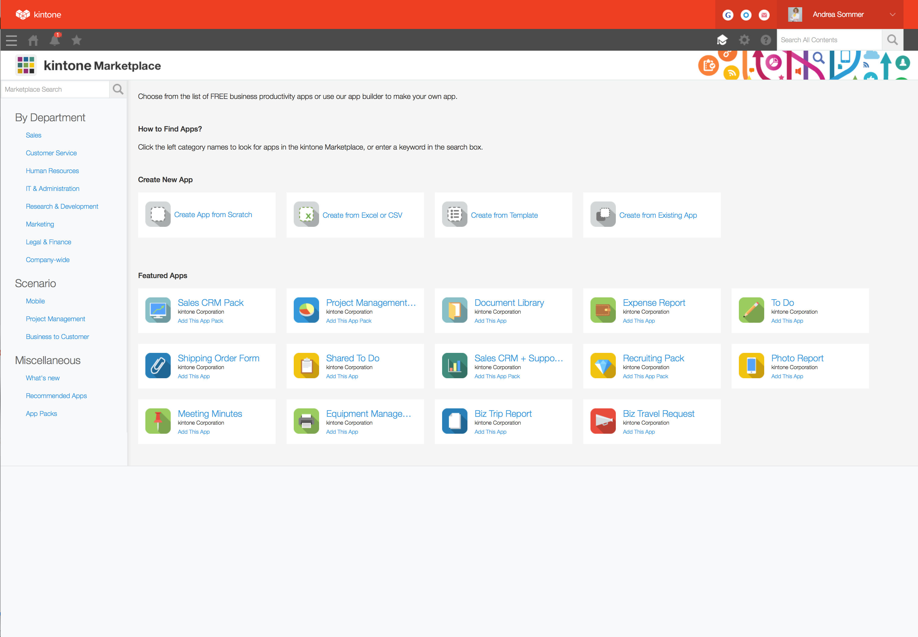 Kintone screenshot 2