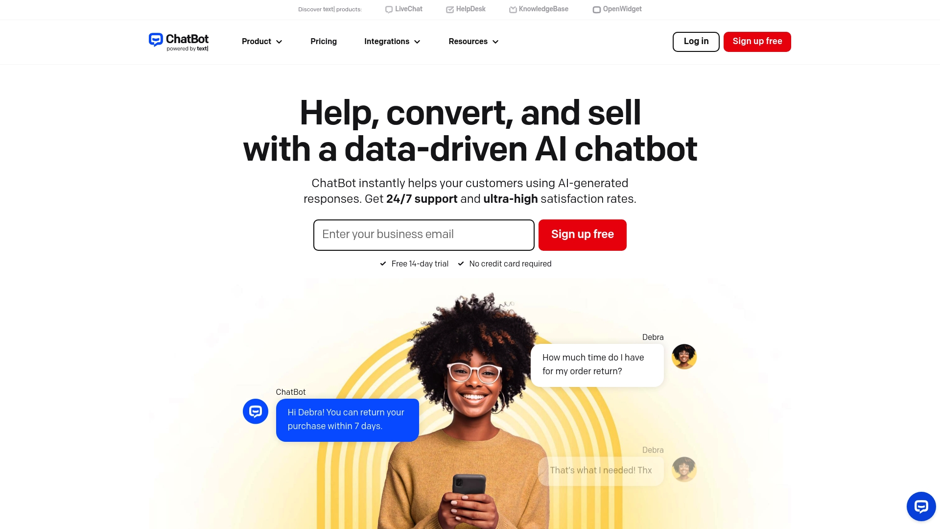 ChatBot Homepage