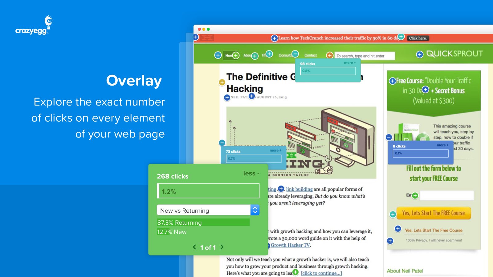 Crazy Egg screenshot 1