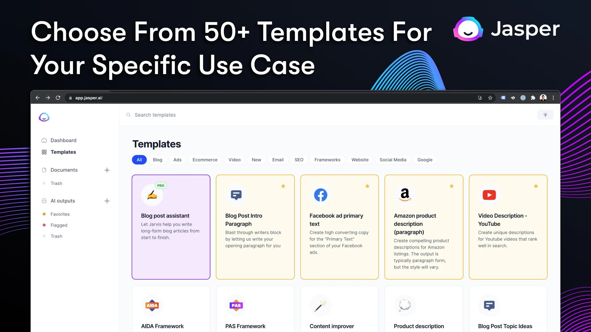 Jasper AI screenshot 2