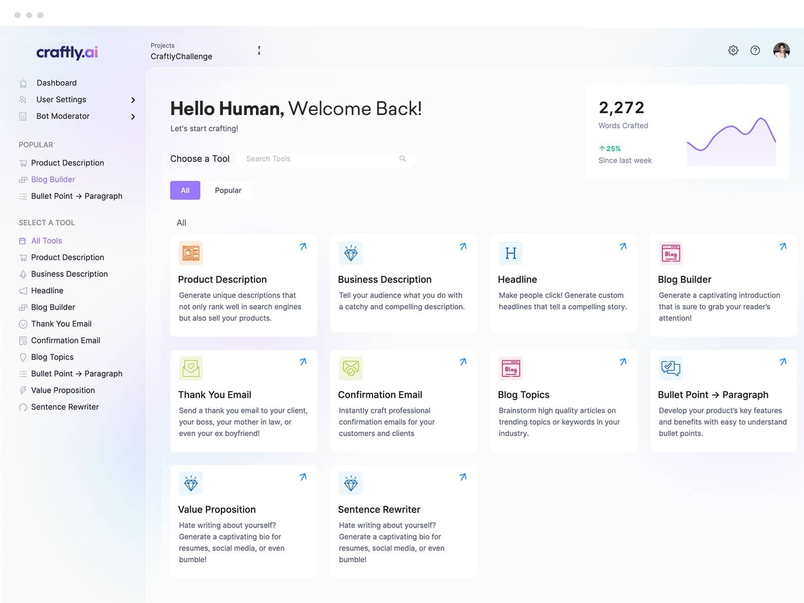 Craftly.AI screenshot 2