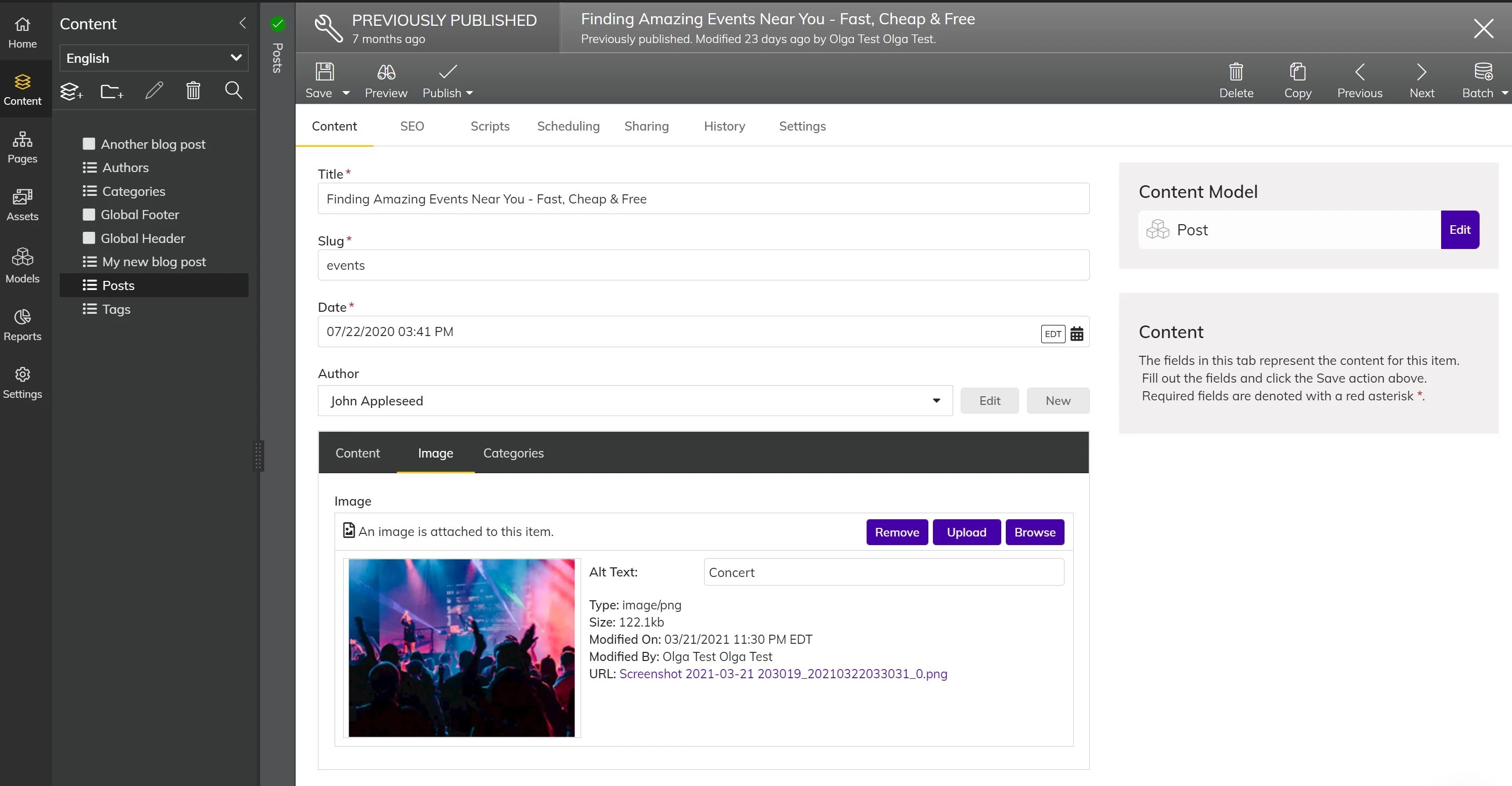Agility CMS screenshot 2
