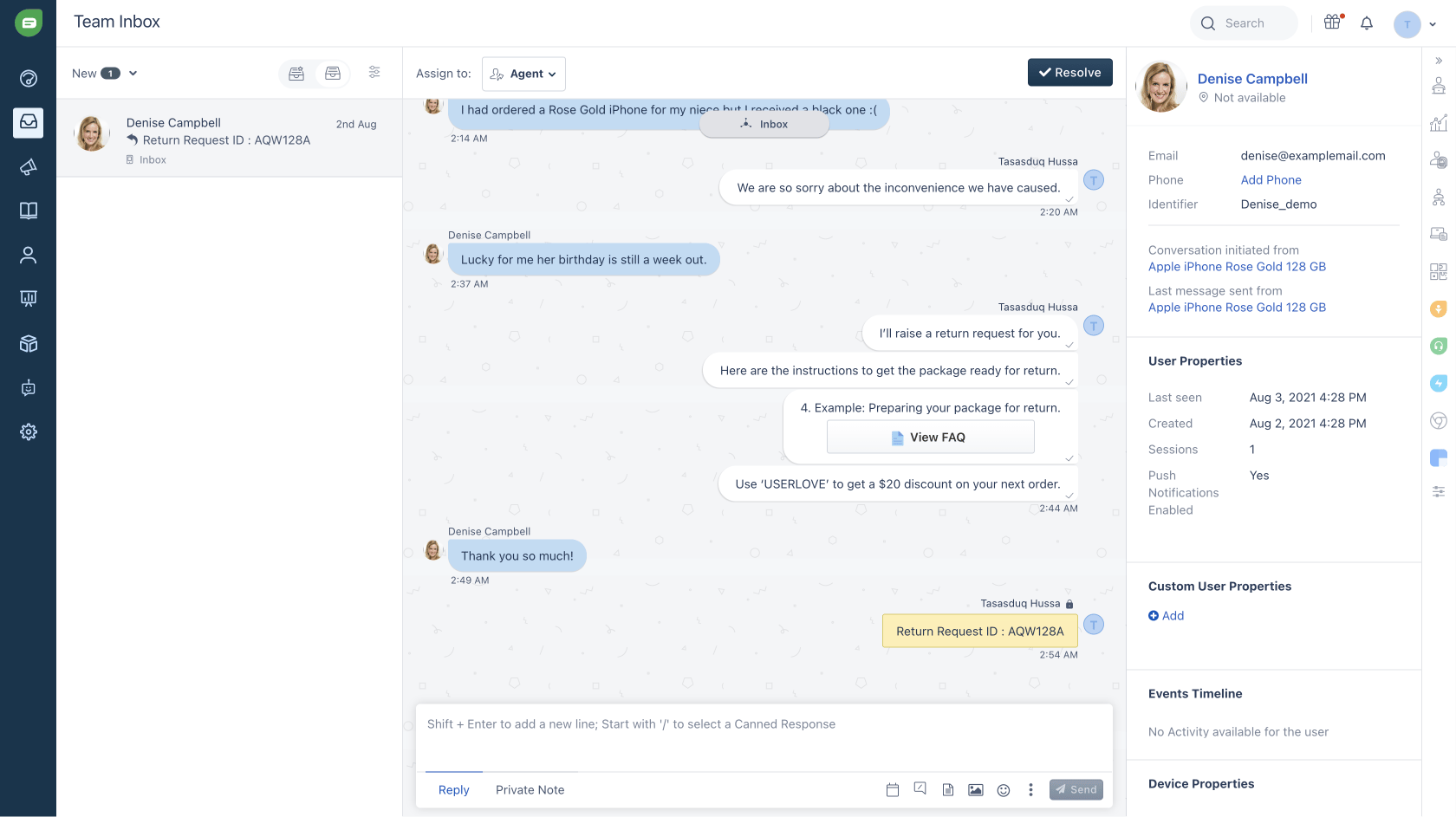 Freshchat screenshot 1