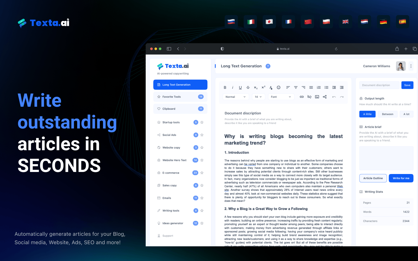 Texta.ai screenshot 2