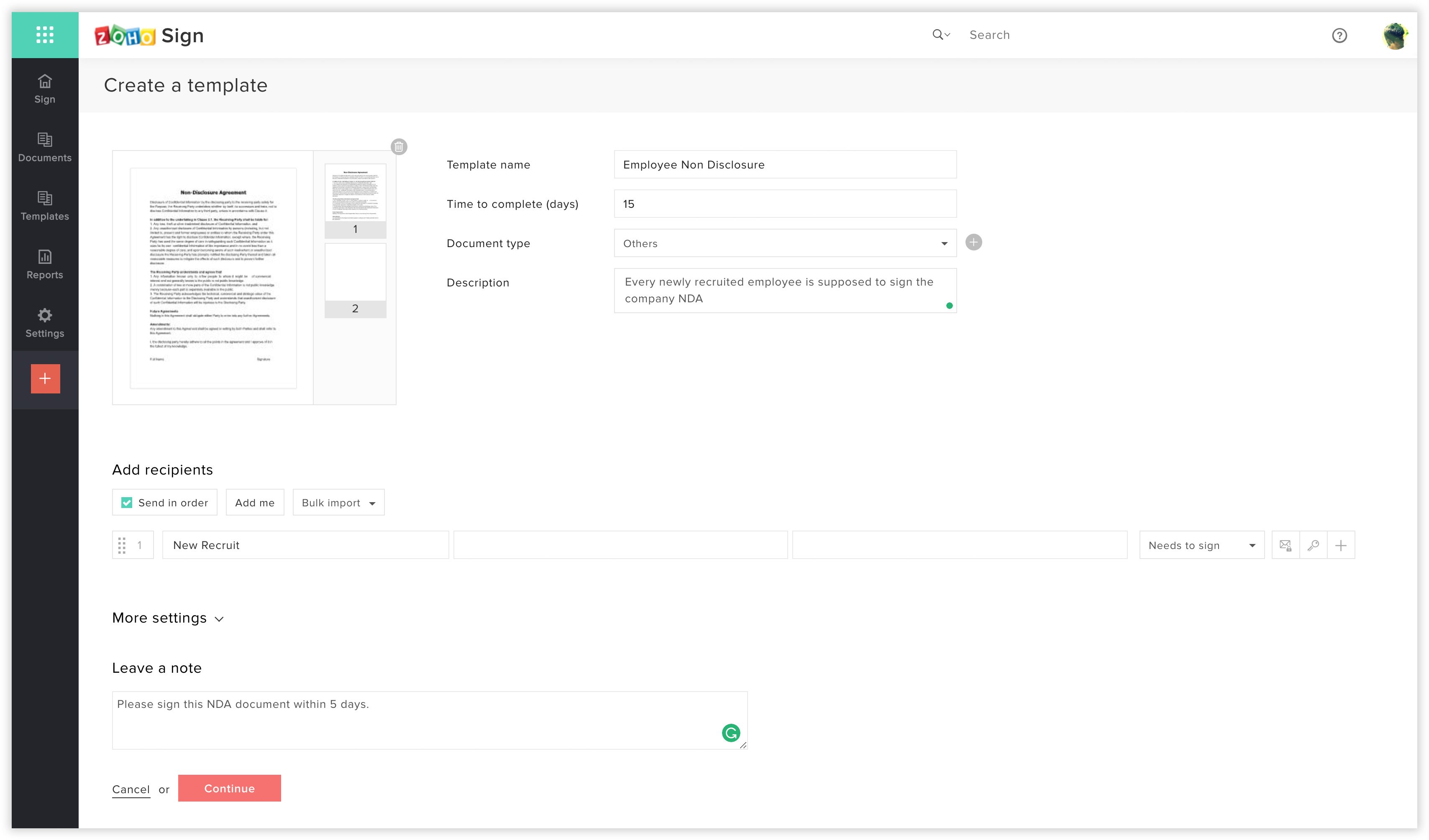 Zoho Sign screenshot 3