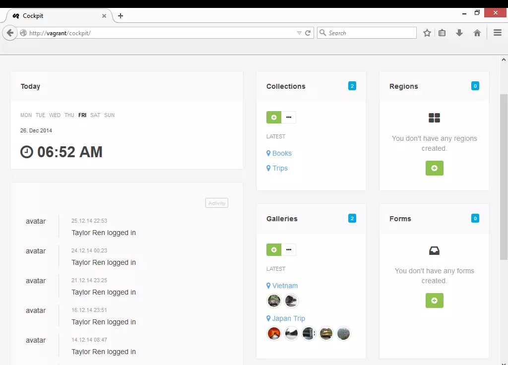 Cockpit CMS screenshot 4