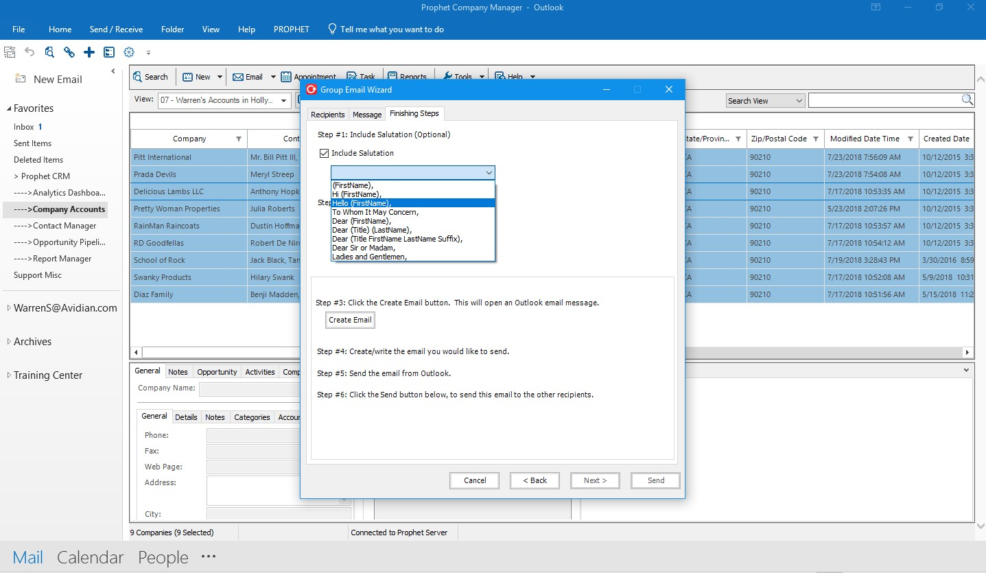 Prophet CRM by Avidian screenshot 5