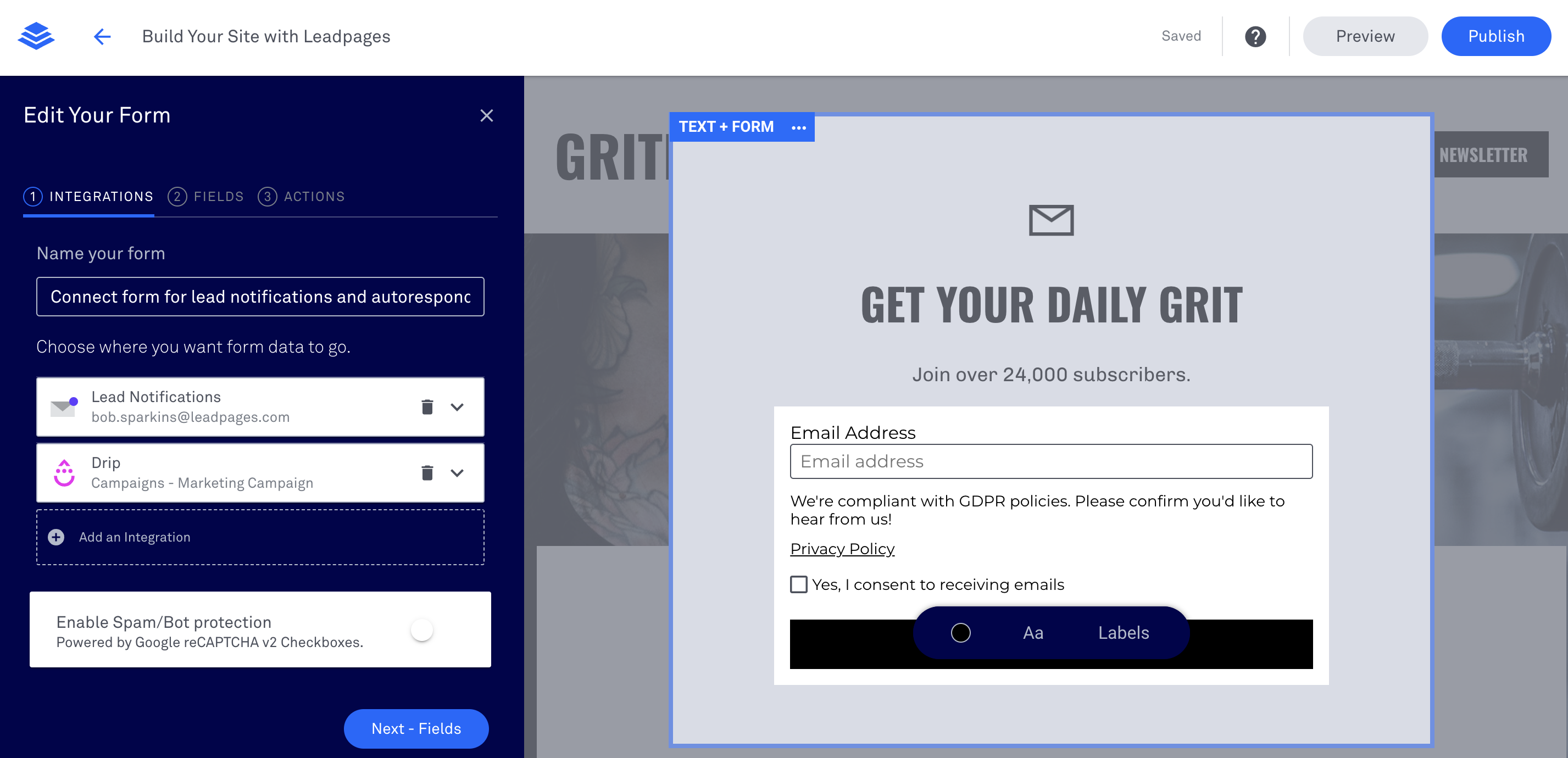 Leadpages screenshot 2