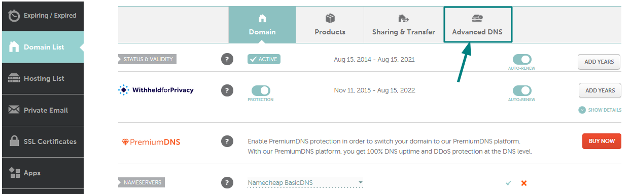 Namecheap Hosting screenshot 3