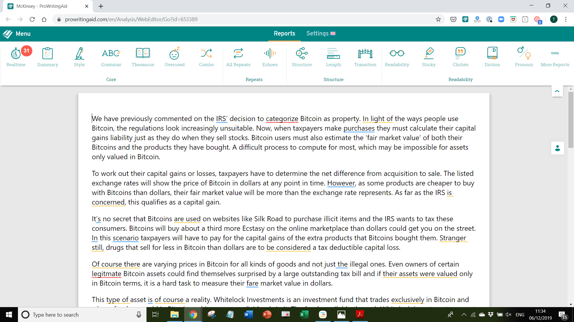 ProWritingAid screenshot 2