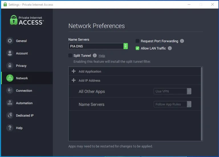 Private Internet Access screenshot 4