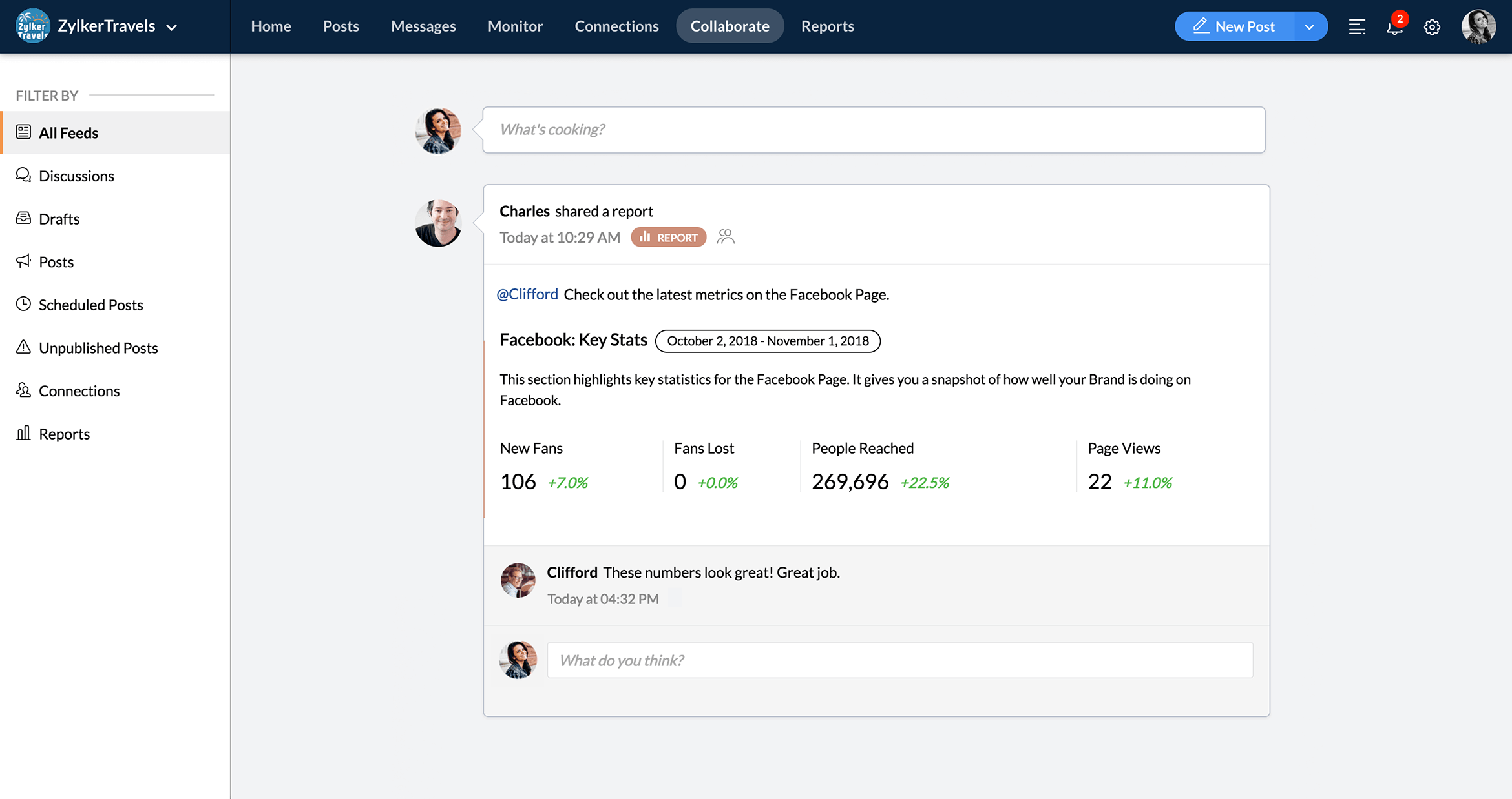 Zoho Social screenshot 5