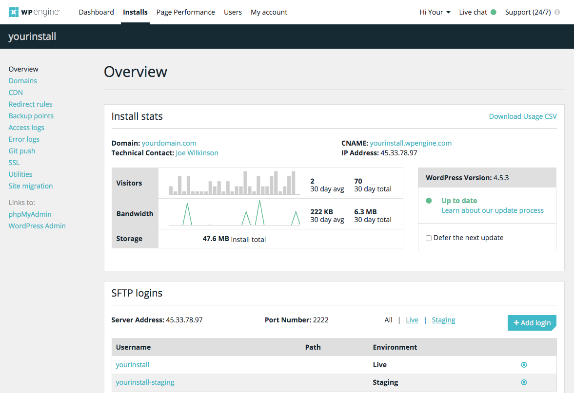 WP Engine screenshot 4