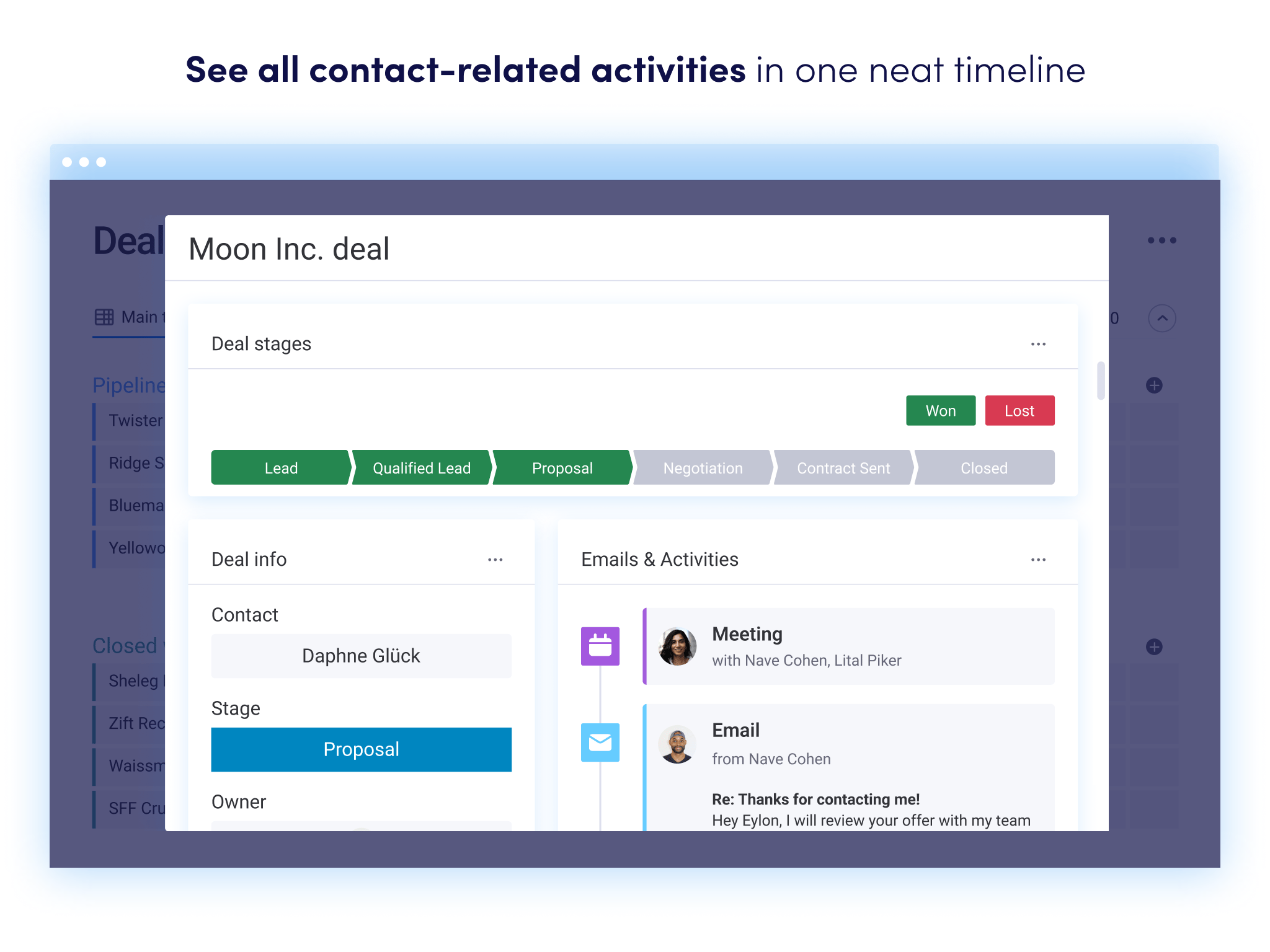 monday CRM screenshot 2