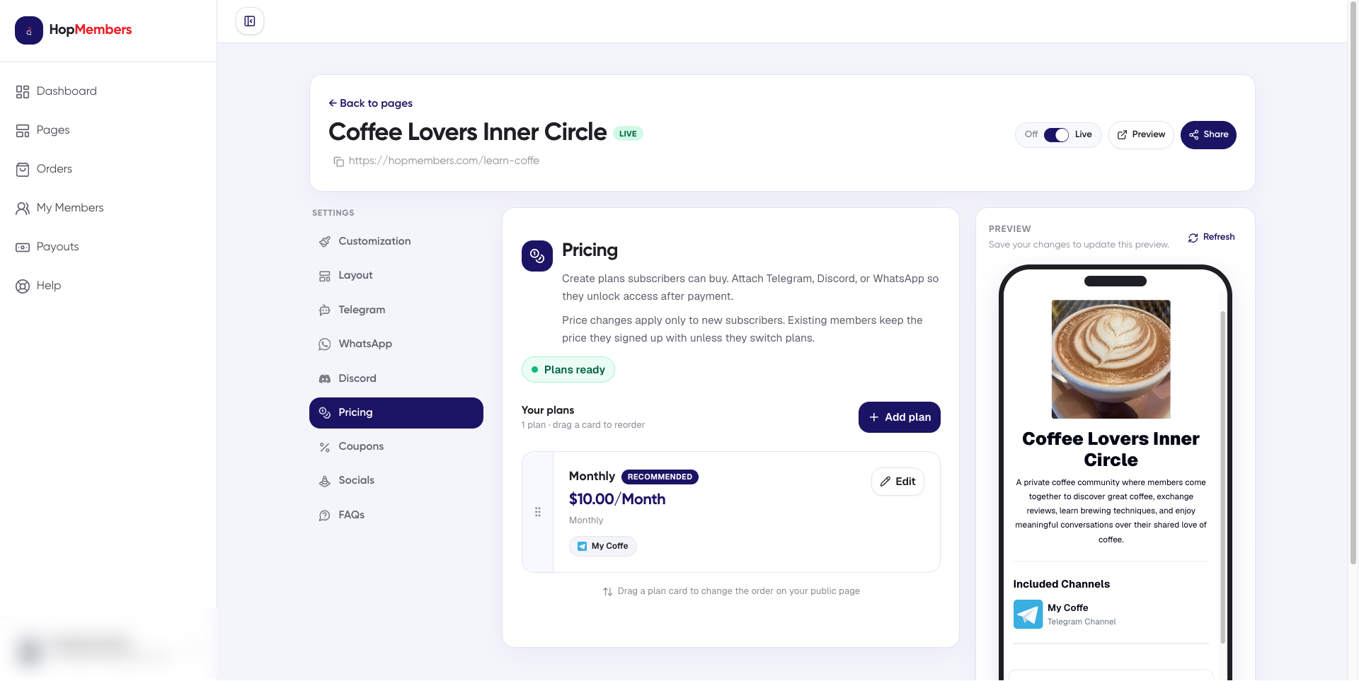HopMembers screenshot 2