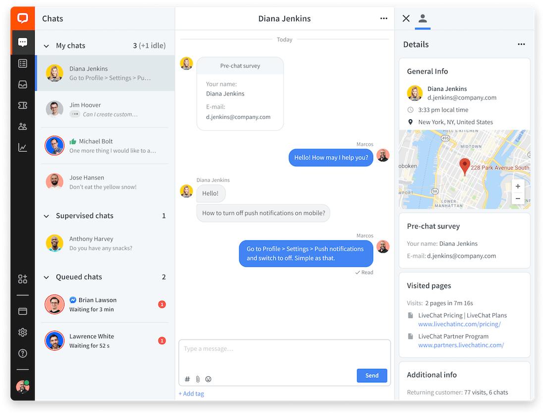 LiveChat screenshot 3