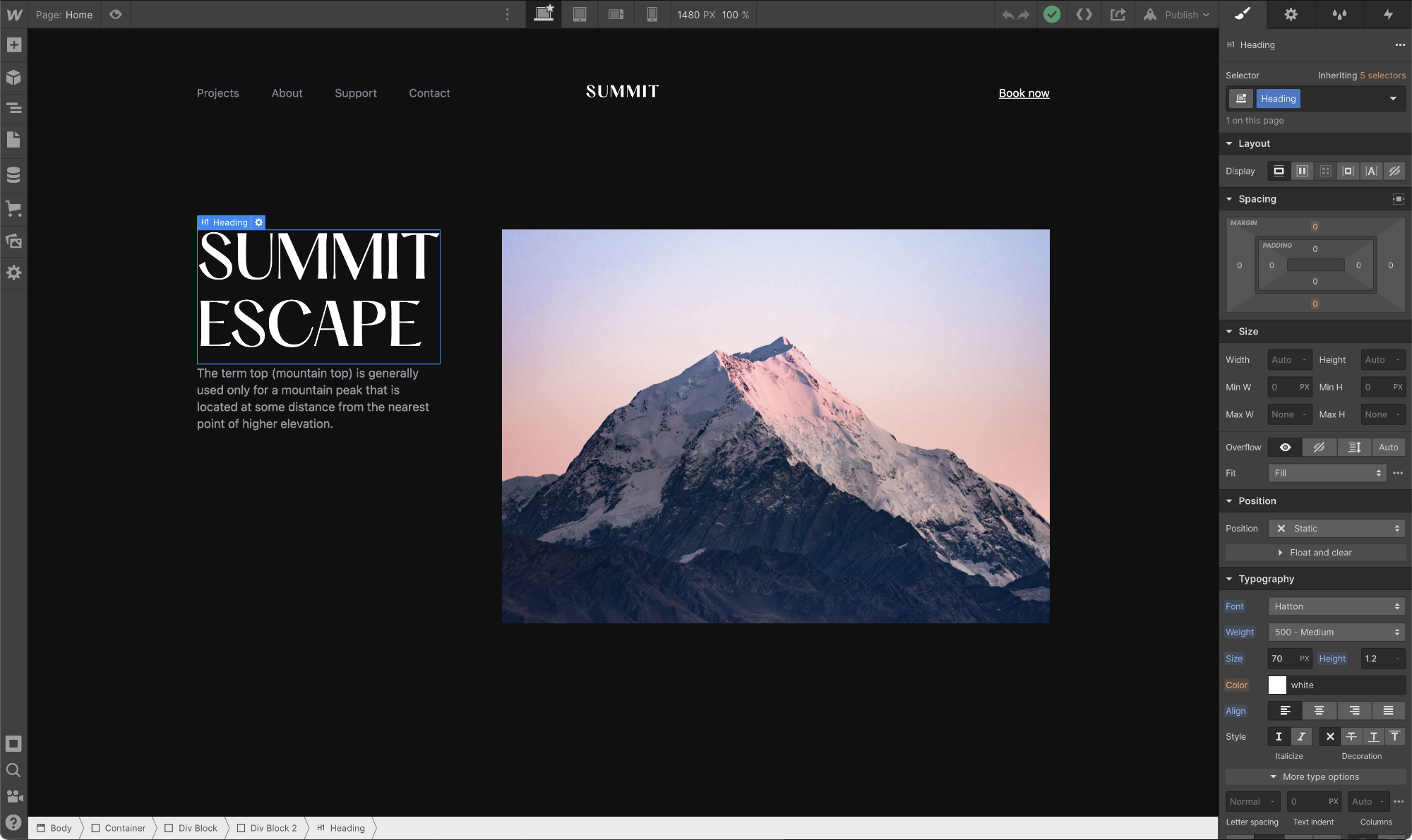 Webflow screenshot 2