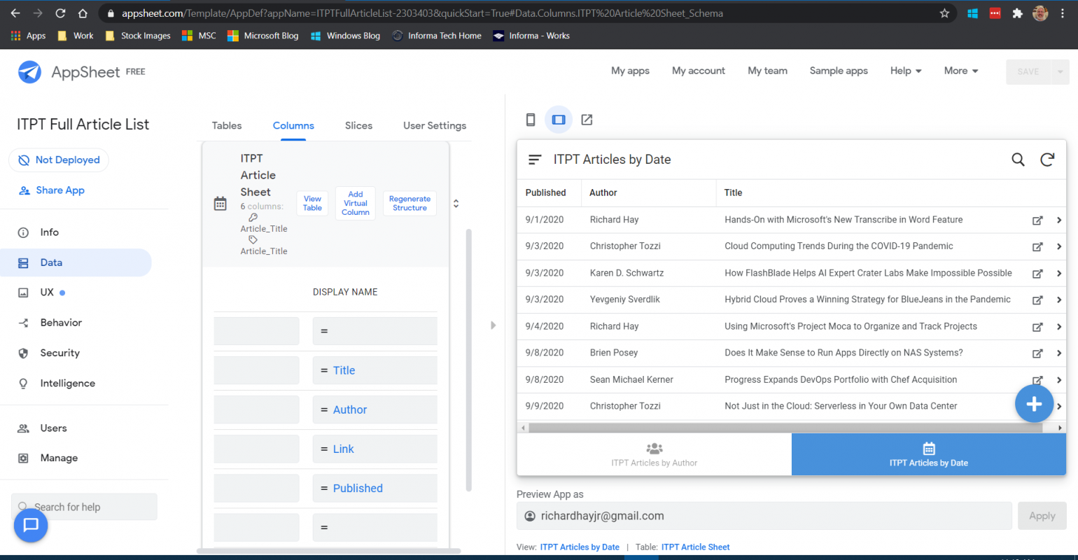 AppSheet screenshot 5