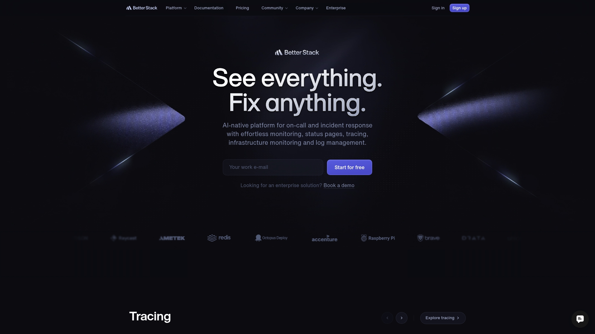 Better Stack Homepage