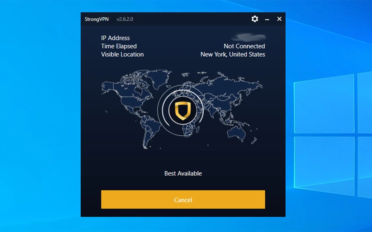 StrongVPN screenshot 2
