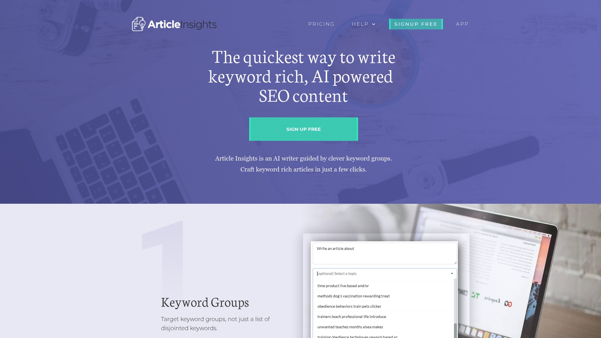 ArticleInsights Homepage