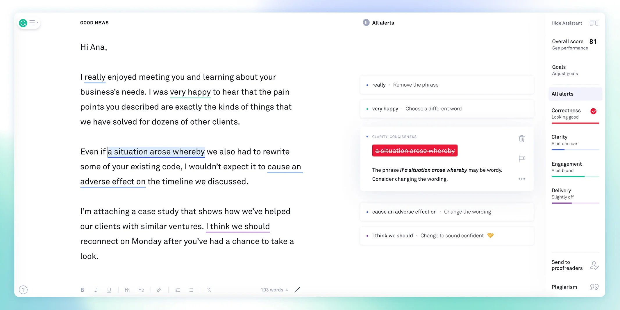 Grammarly screenshot 4