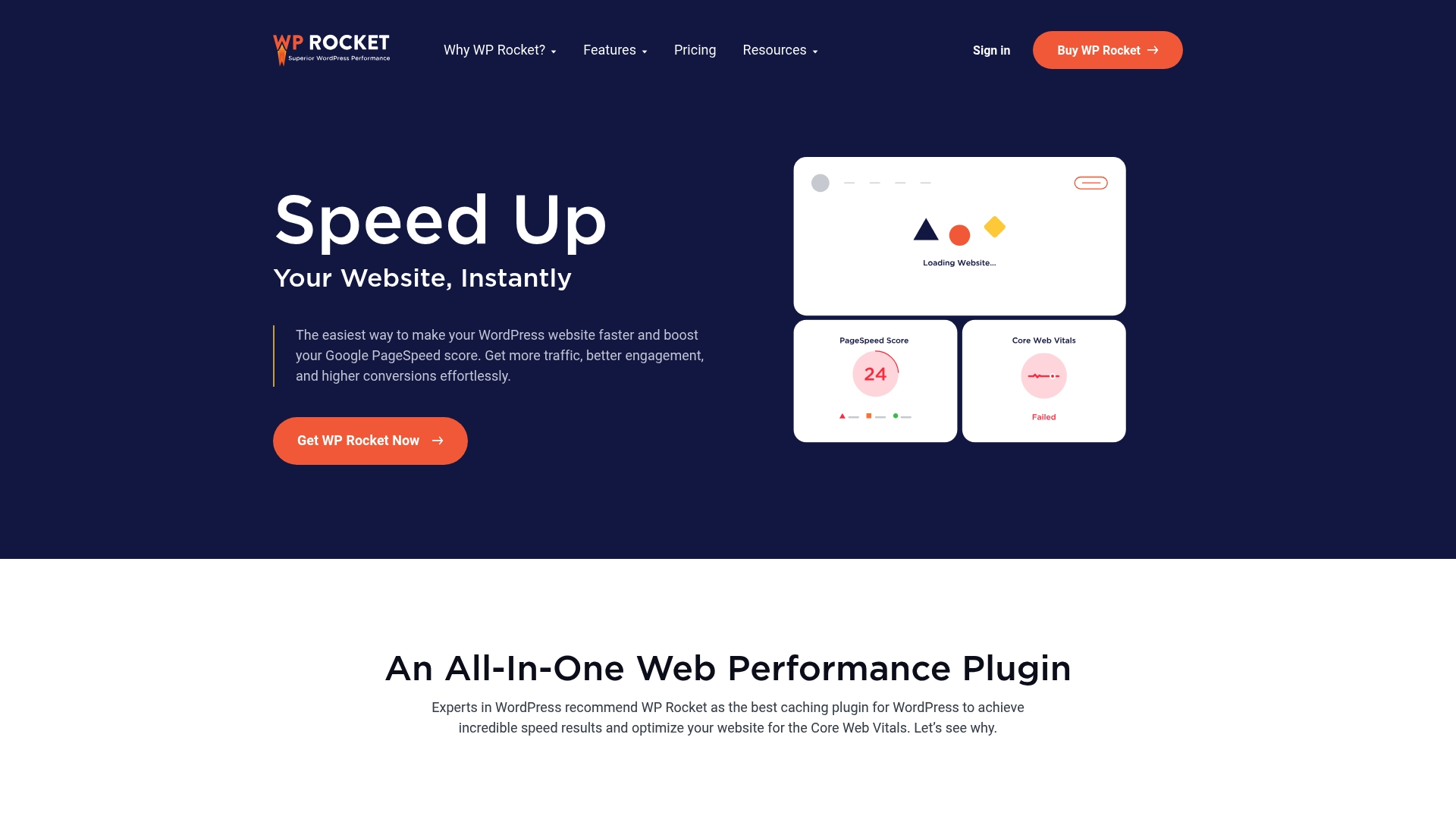 Wp Rocket Homepage