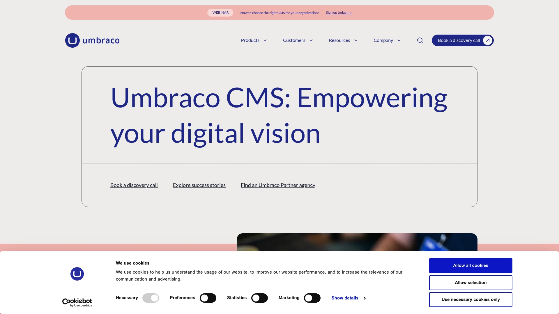 Umbraco CMS Homepage