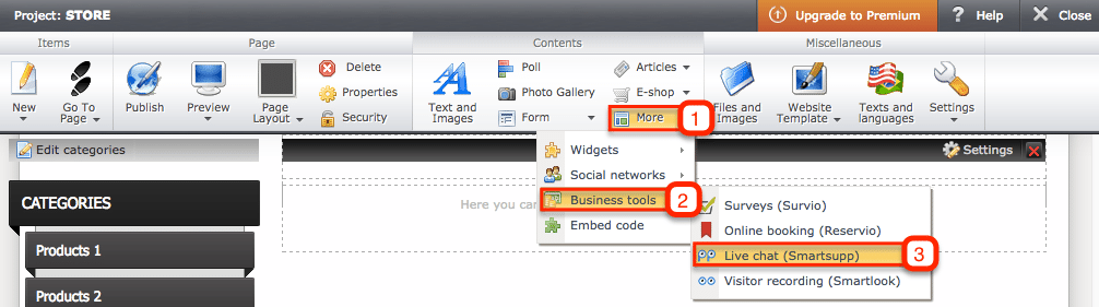 Webnode screenshot 3