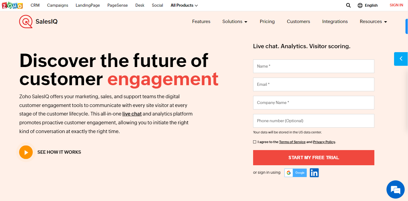 Zoho SalesIQ screenshot 1