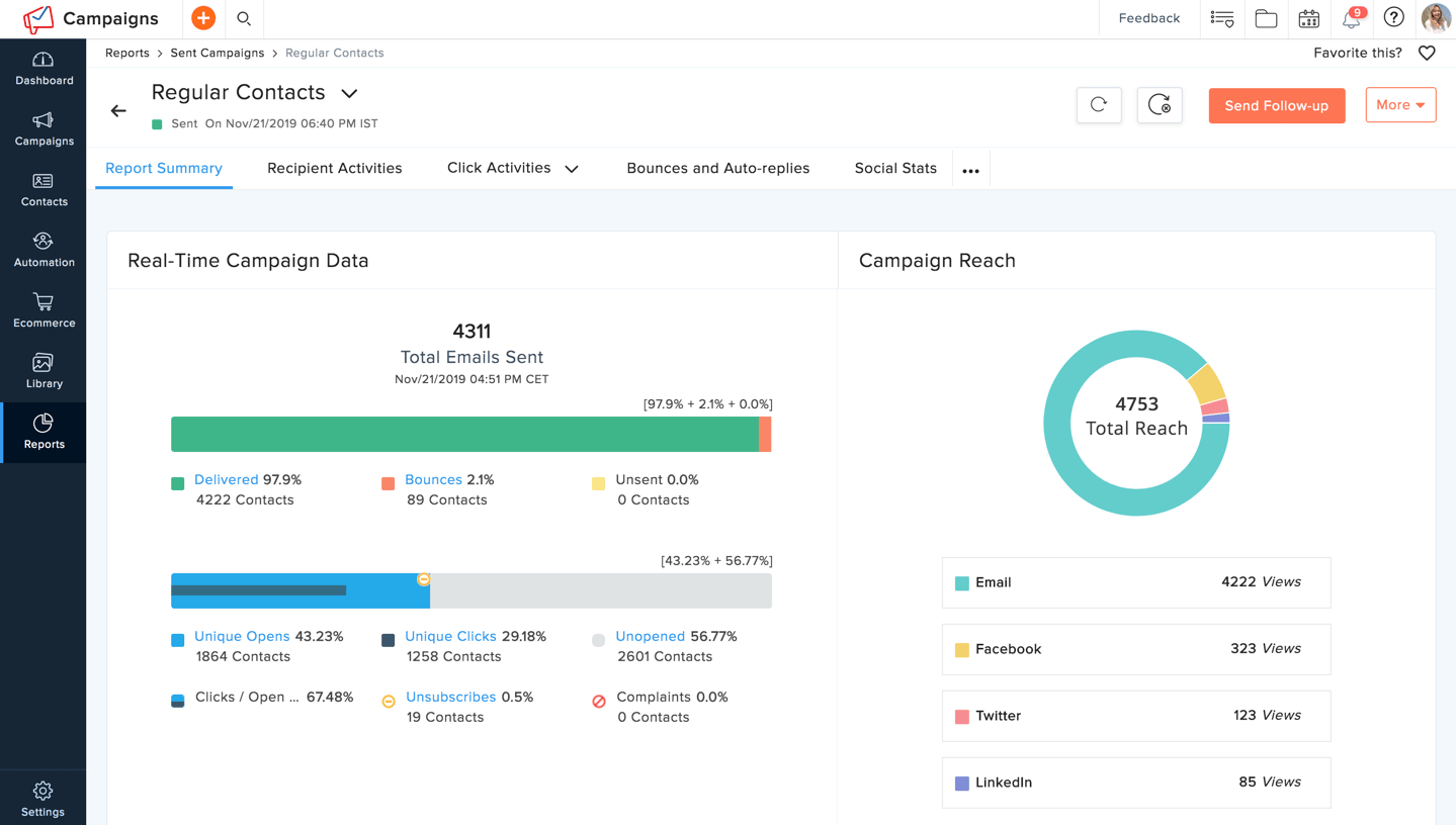 Zoho Campaigns screenshot 4
