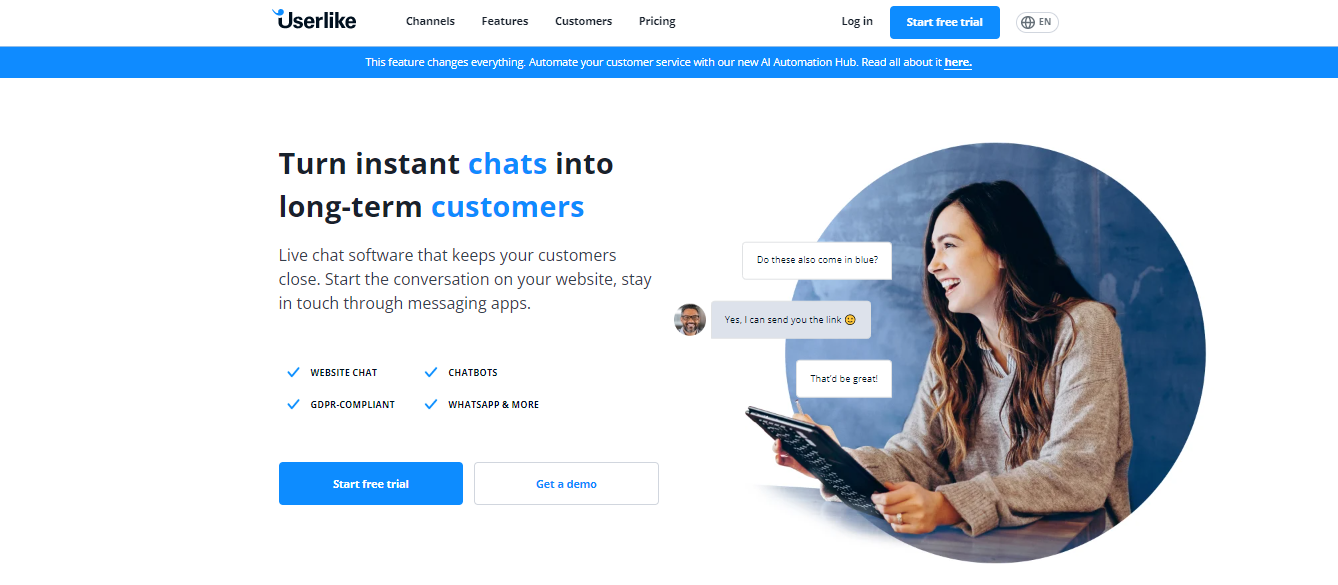 Userlike screenshot 4