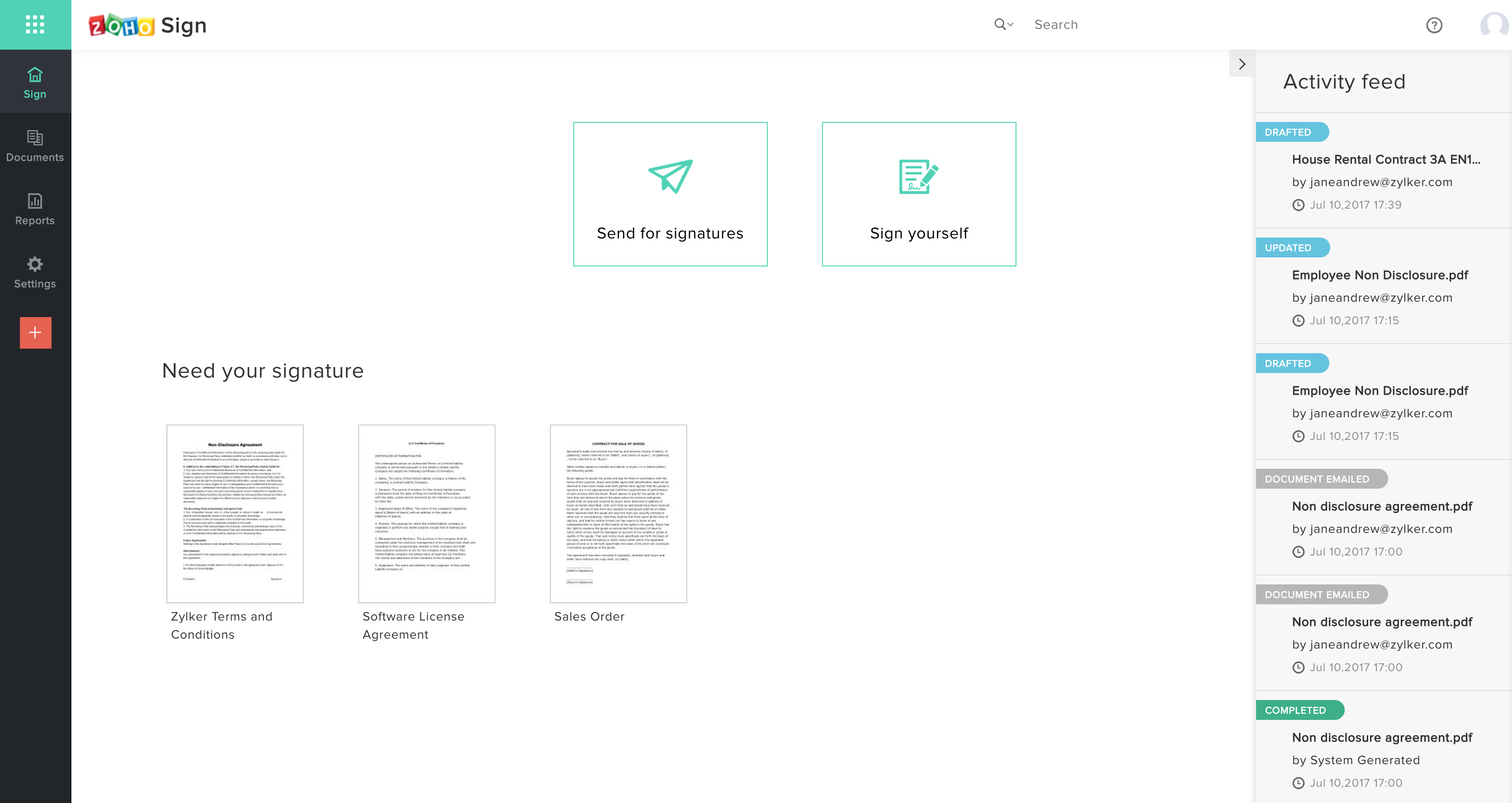 Zoho Sign screenshot 5