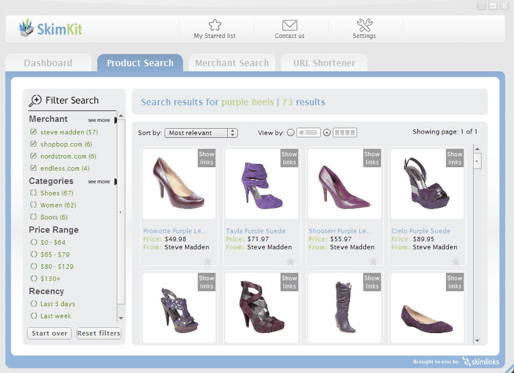 Skimlinks screenshot 3