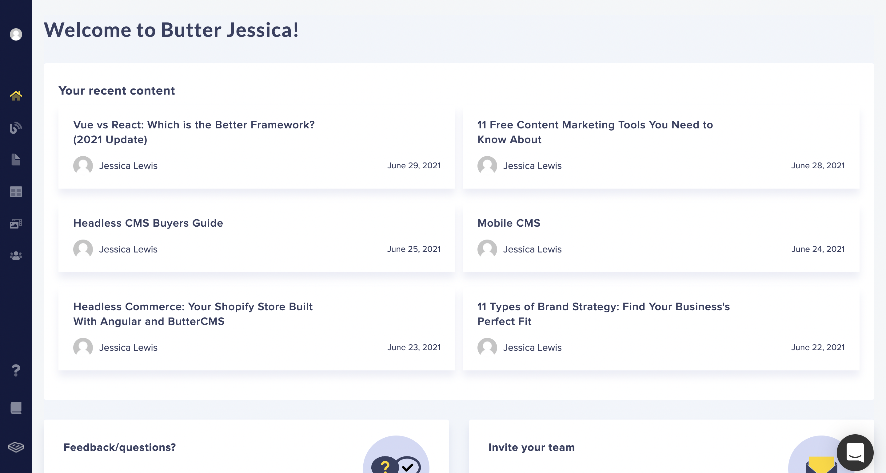 Butter CMS screenshot 2