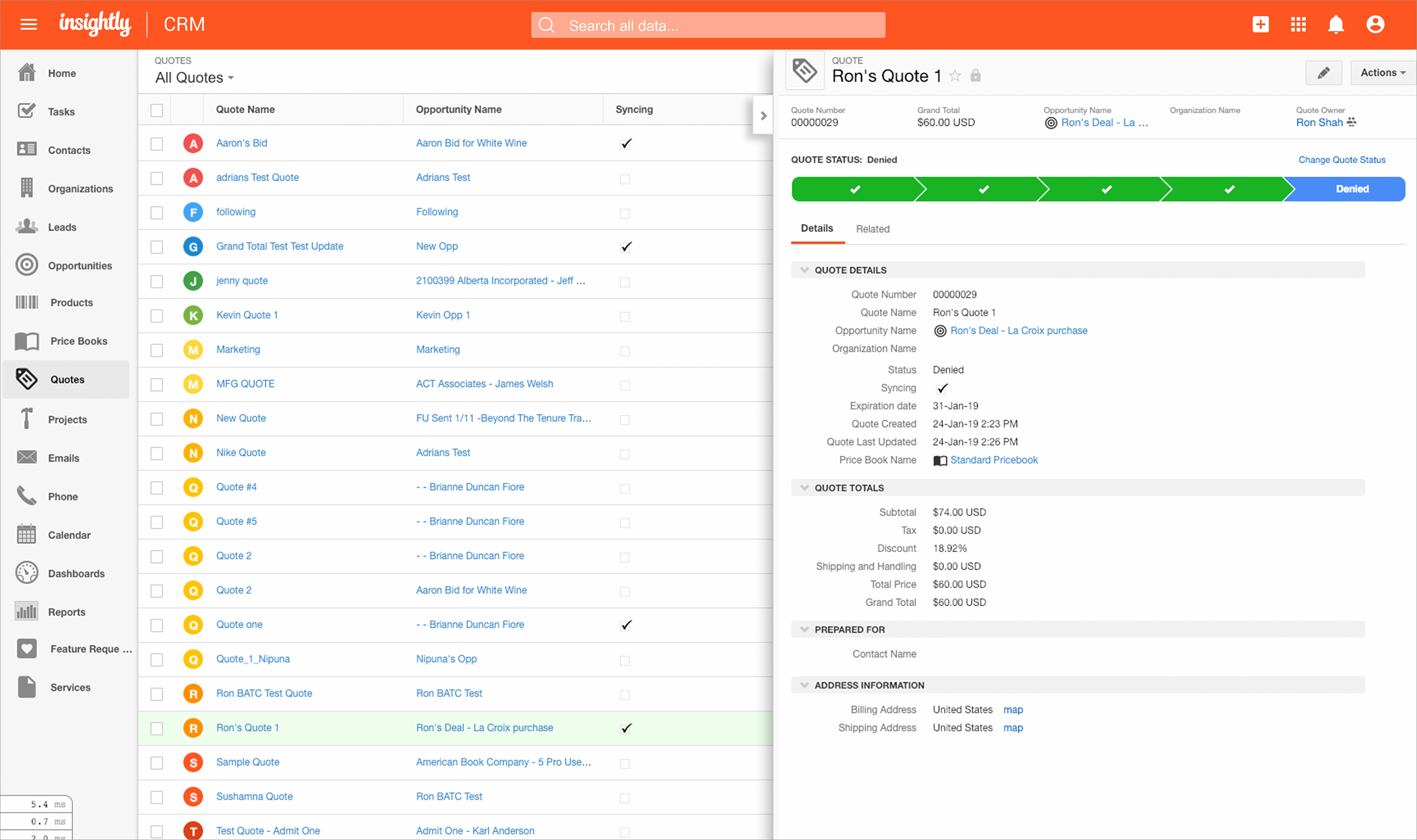Insightly CRM screenshot 4