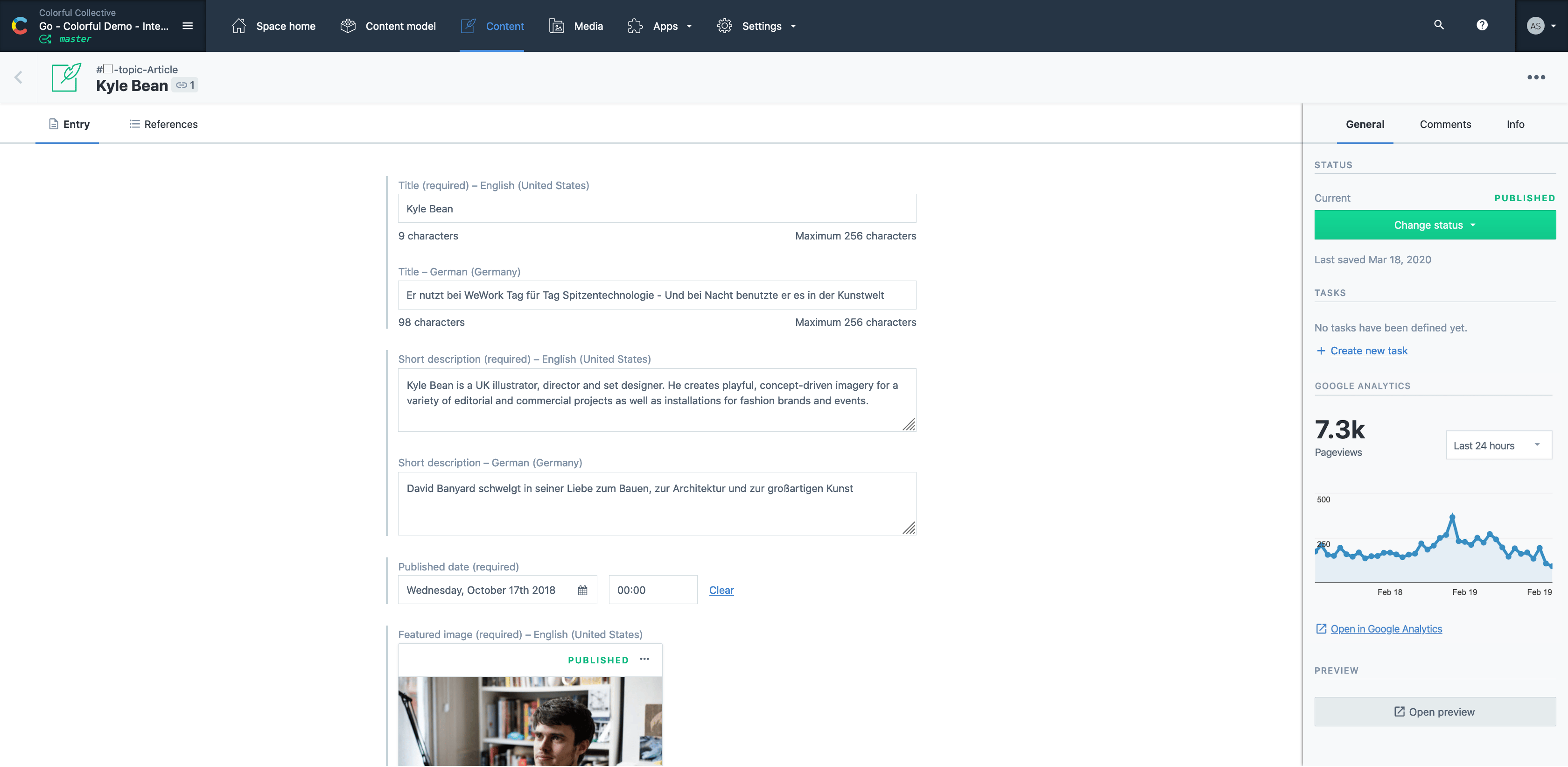Contentful screenshot 2