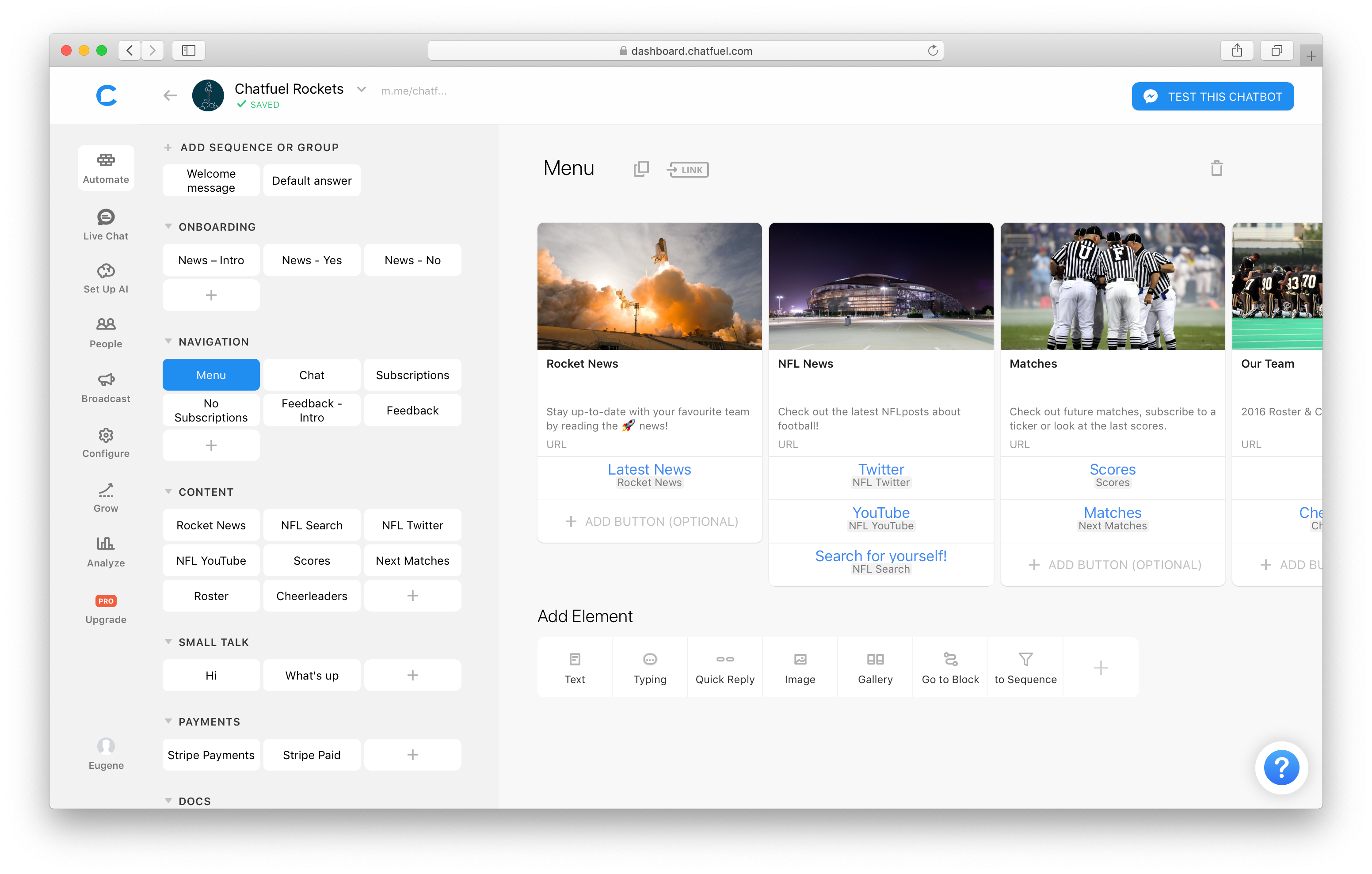 Chatfuel screenshot 4